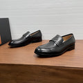 Zegna Black Metal-Accent Loafers — hero