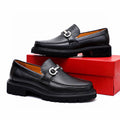 微商相册测试鞋子-Salvatore Ferragamo Black Lug Sole Bit Loafers — hero