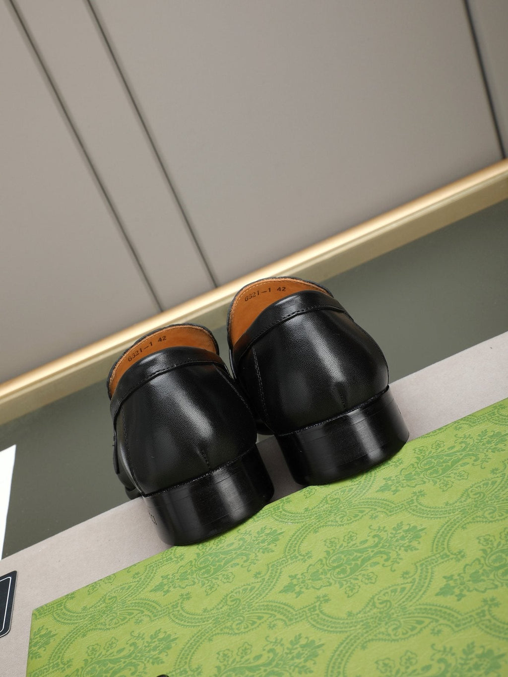 Gucci Black Logo Hardware Loafers — back