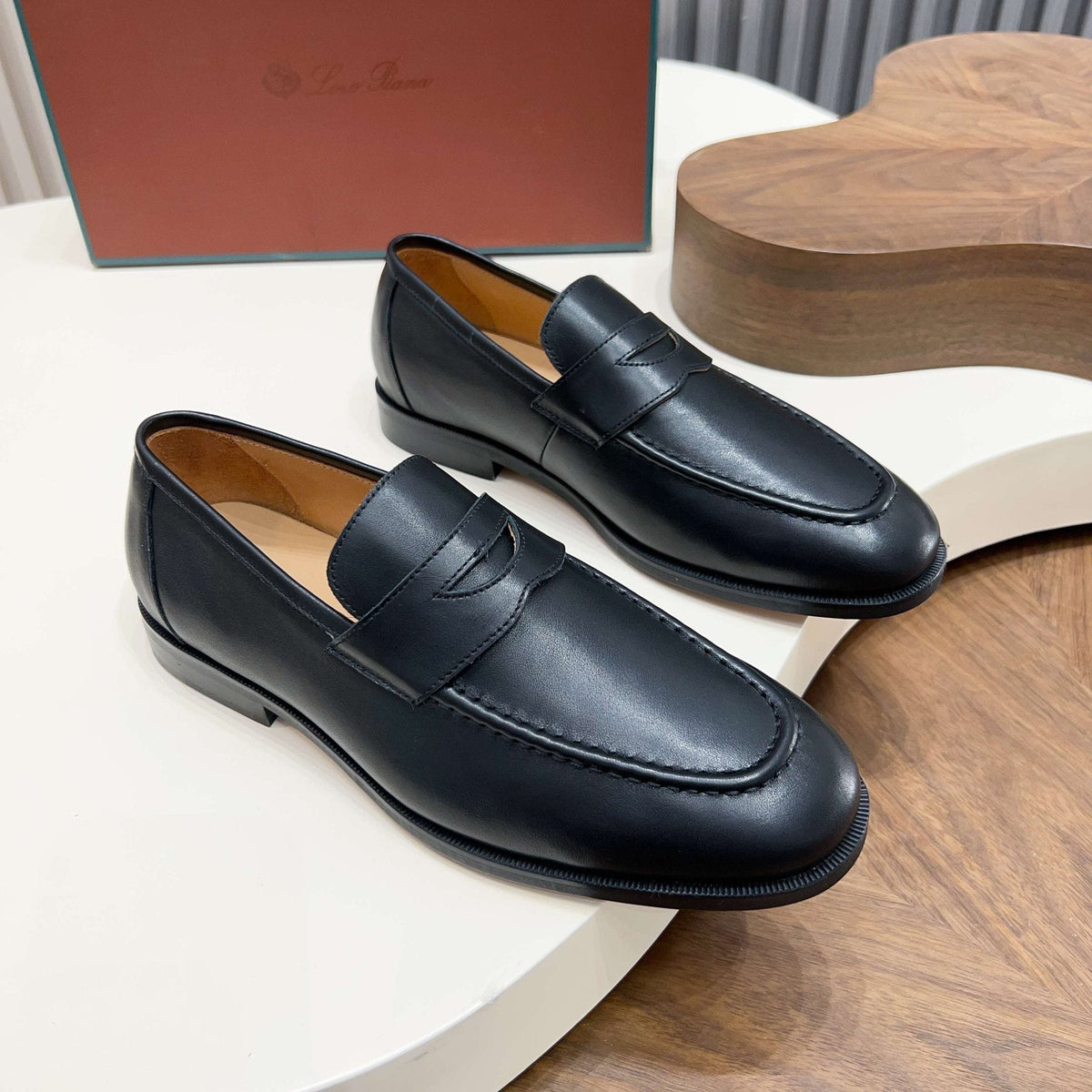 Men’s Leather Penny Loafers — side