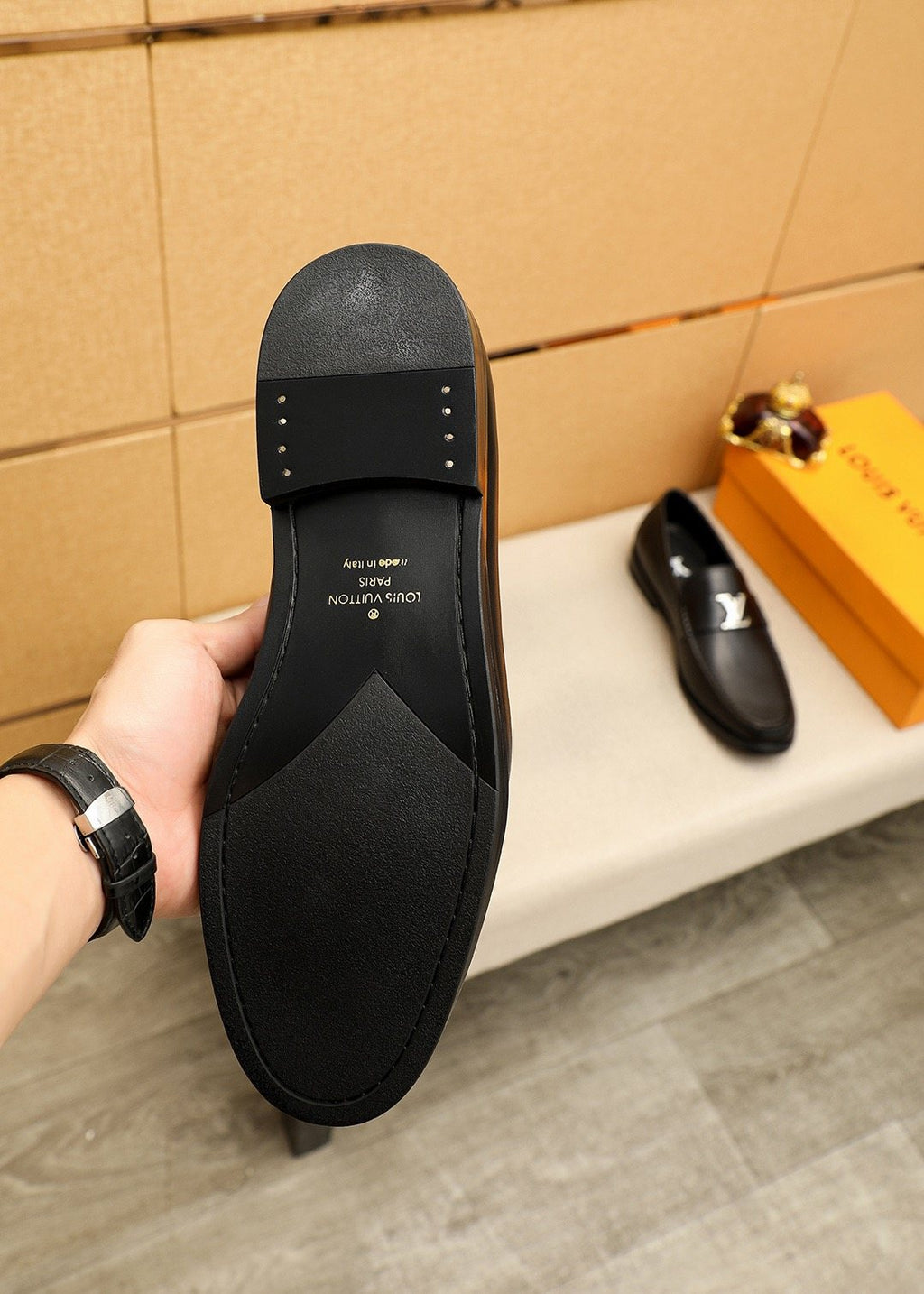 Louis Vuitton Leather Hardware Loafers — detail