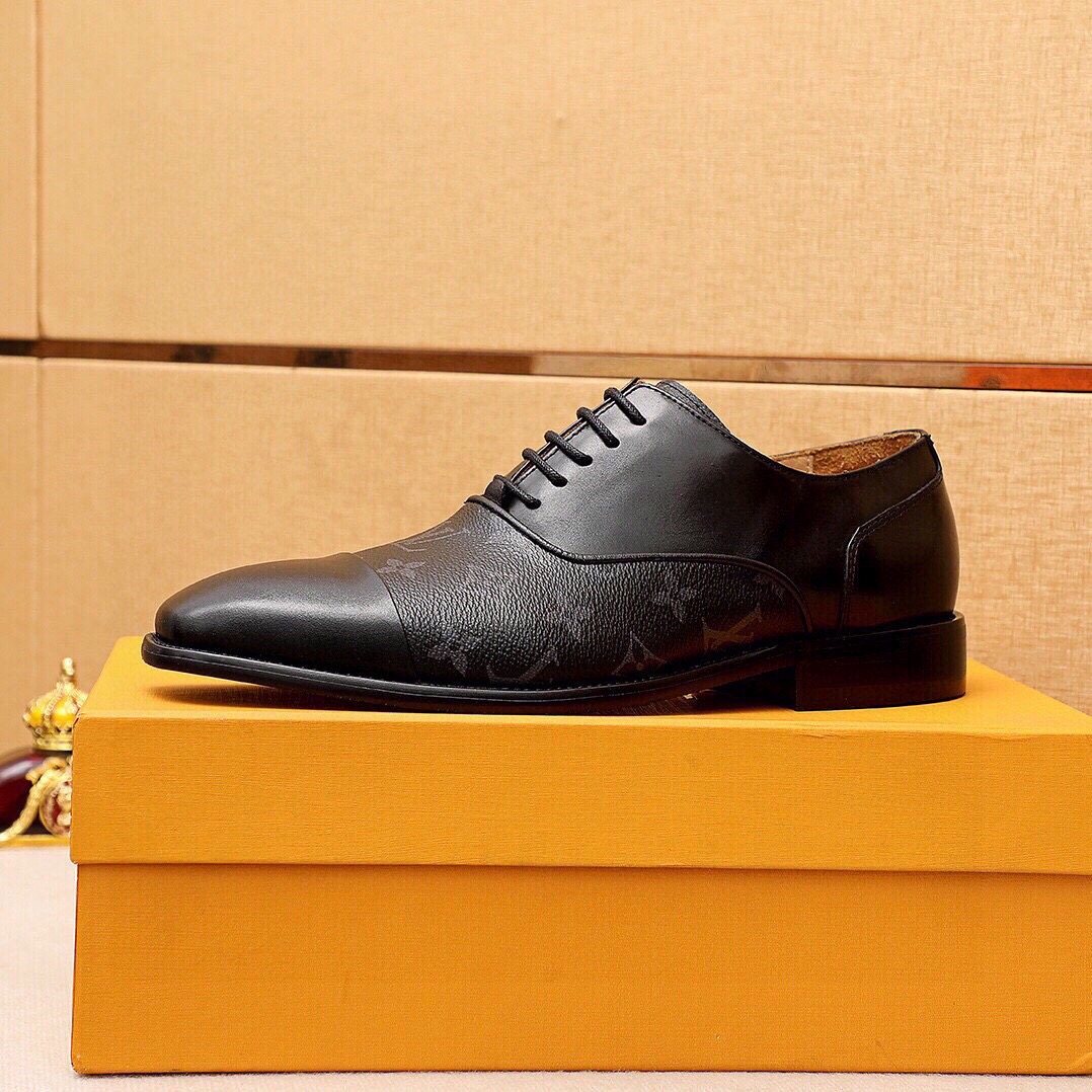 Louis Vuitton Monogram Lace-Up Dress Shoes — side