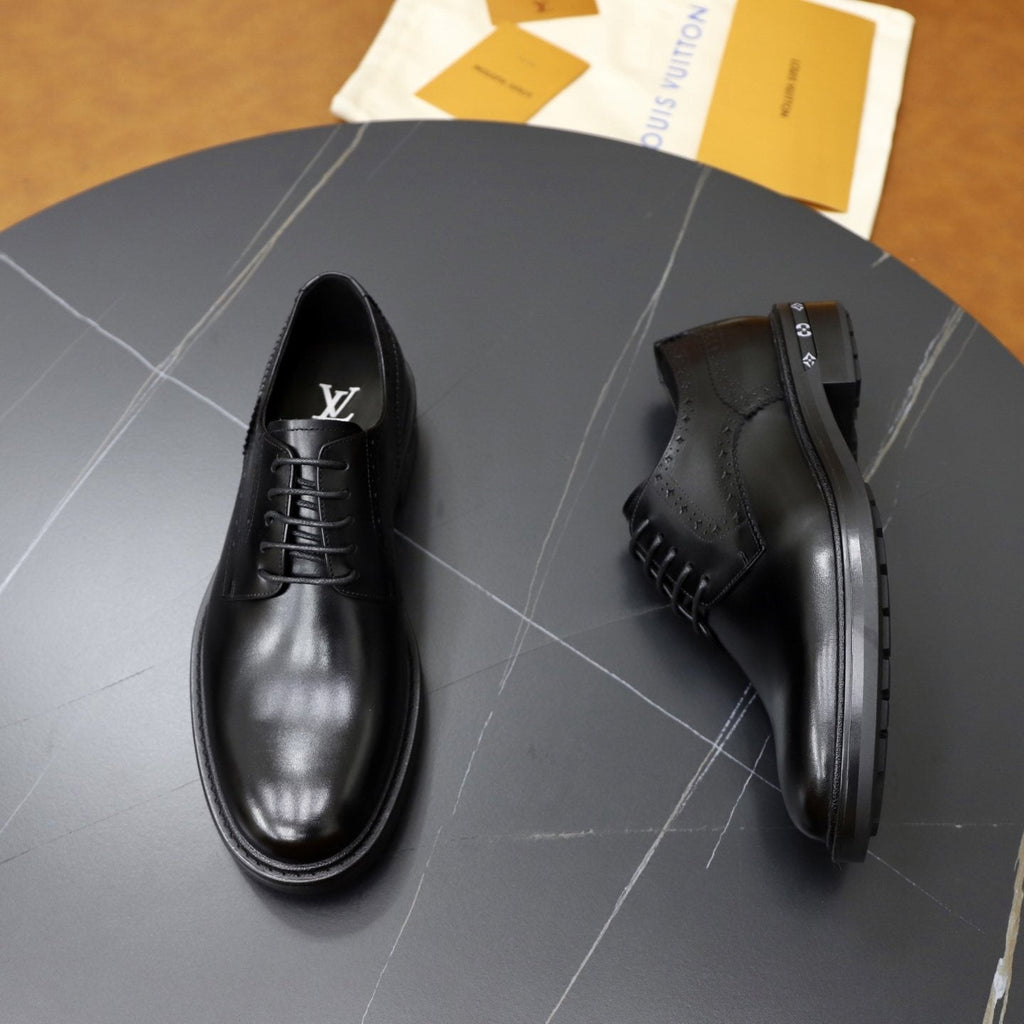 Louis Vuitton Brown Lace-Up Dress Shoes — front