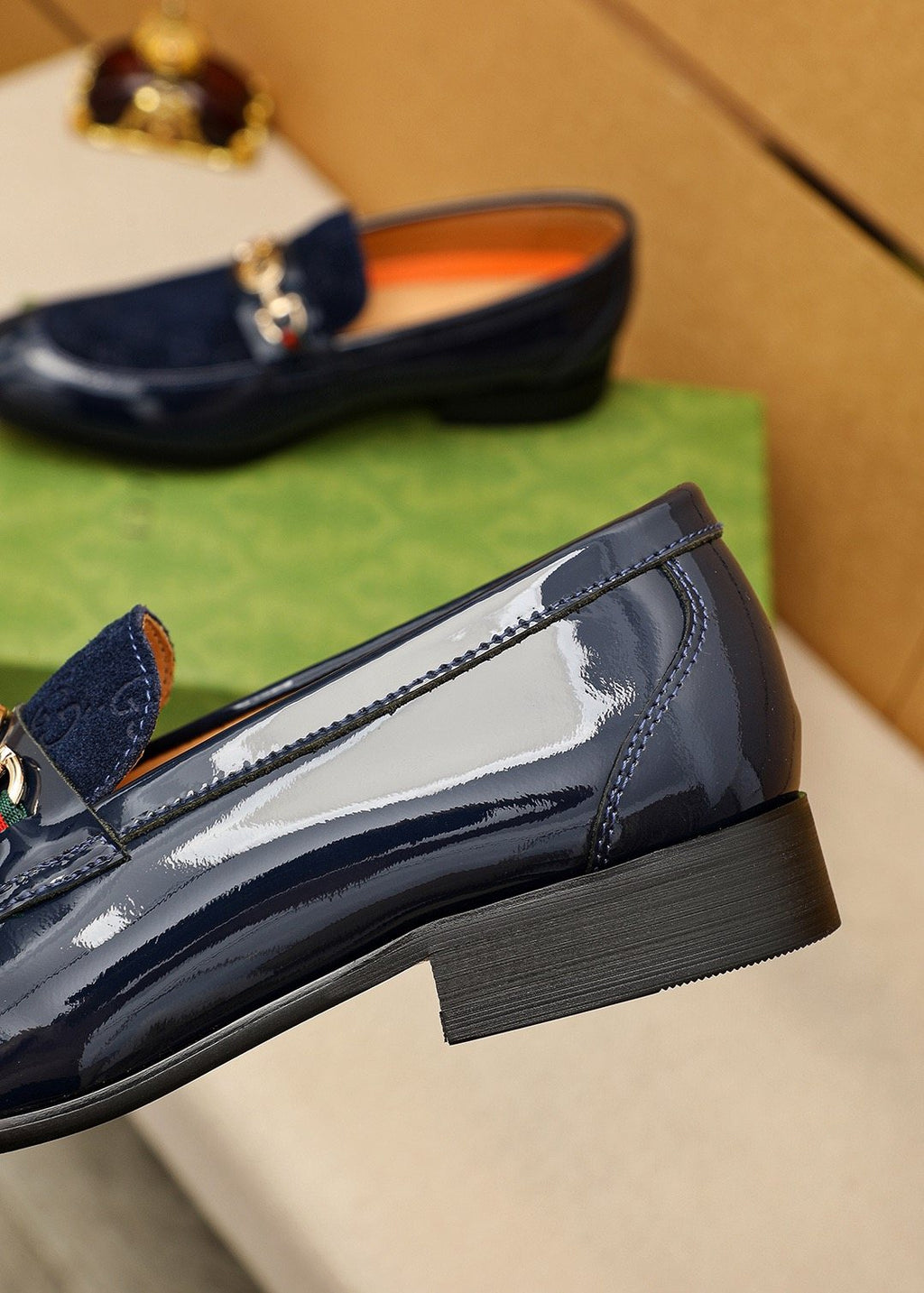 GUCCI Glossy Bit Loafers — back