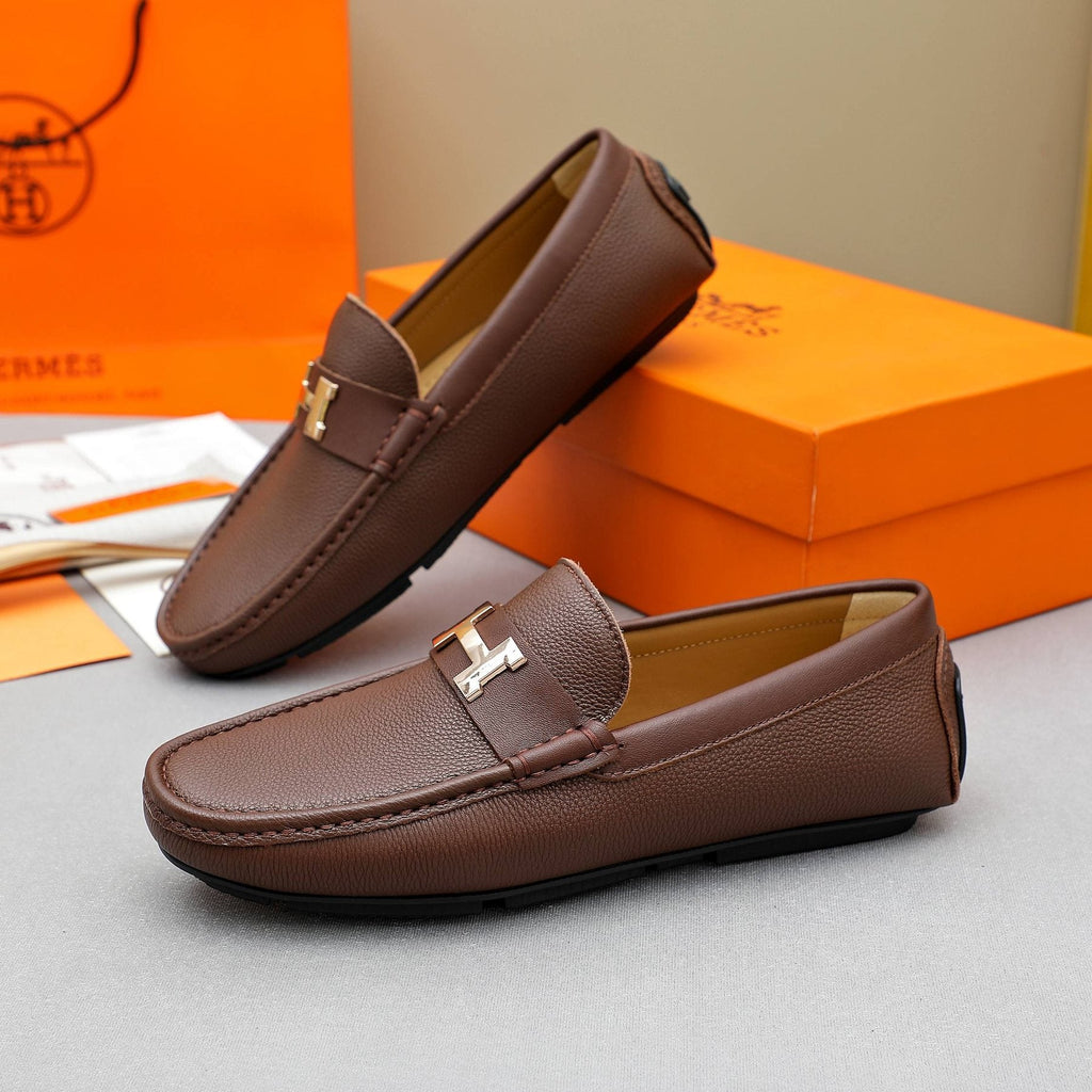 Hermès H-Hardware Slip-On Loafers — side
